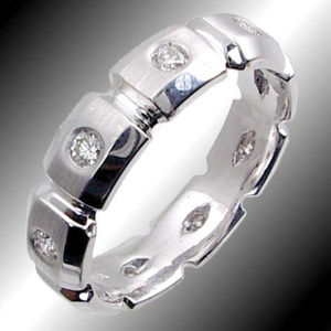 Diamond Wedding Ring Mens .51TDW 18KT White Gold
